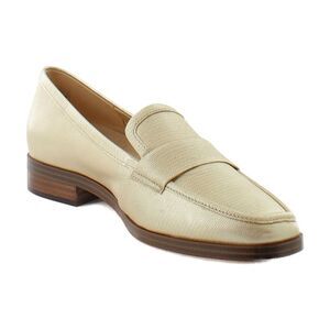 Classic Cream Leather Penny Loafers - Women's Slip-On Dress Shoe